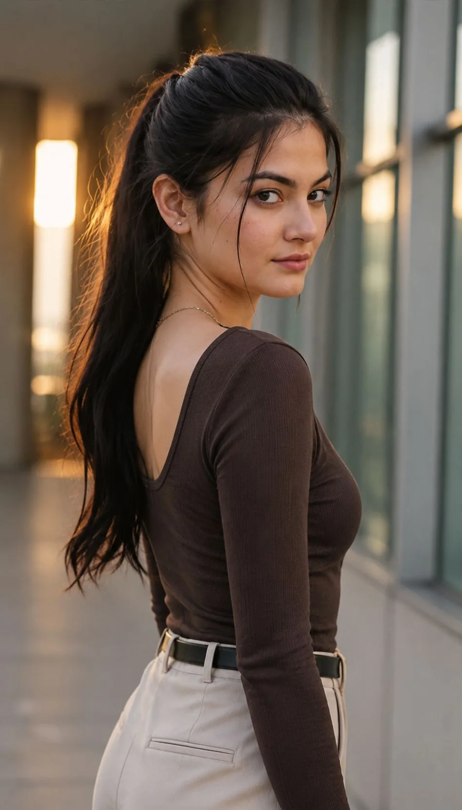 Cinematic Golden Hour Woman Portrait