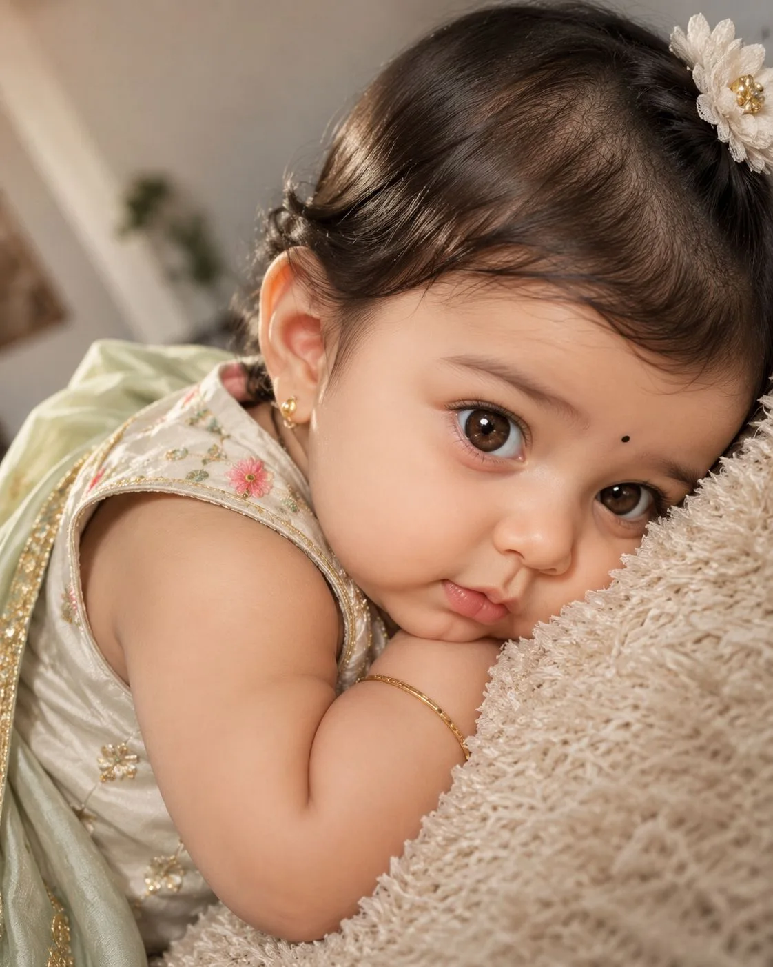 Cute Indian Baby Girl AI Photo 🌸👶
