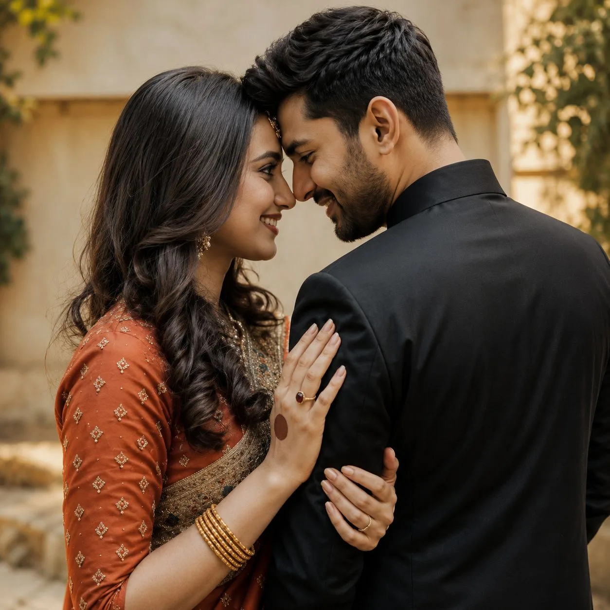 Romantic Indian Couple Portrait