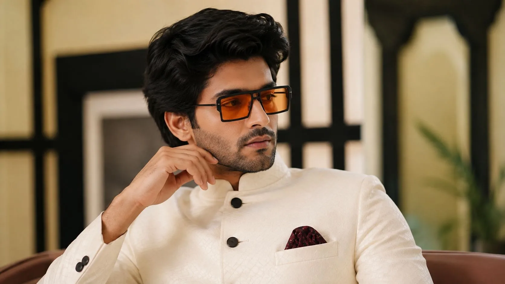 Stylish Indian Man Casual Linen Portrait AI Prompt