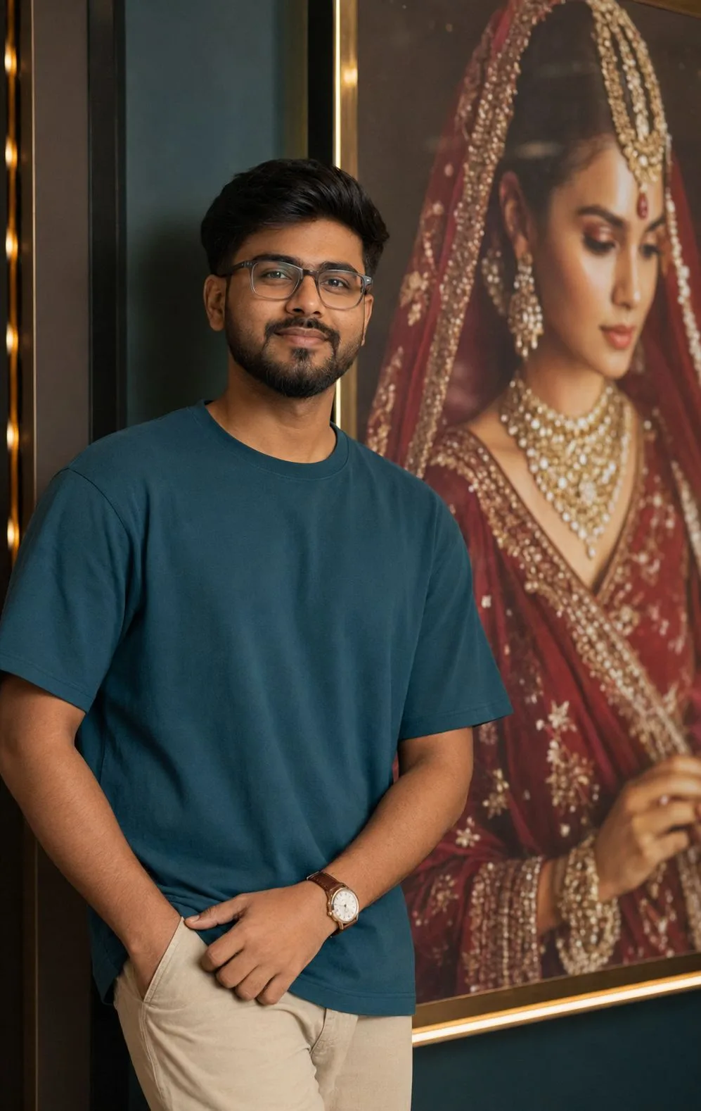 Wedding Studio Portrait AI Photo Prompt
