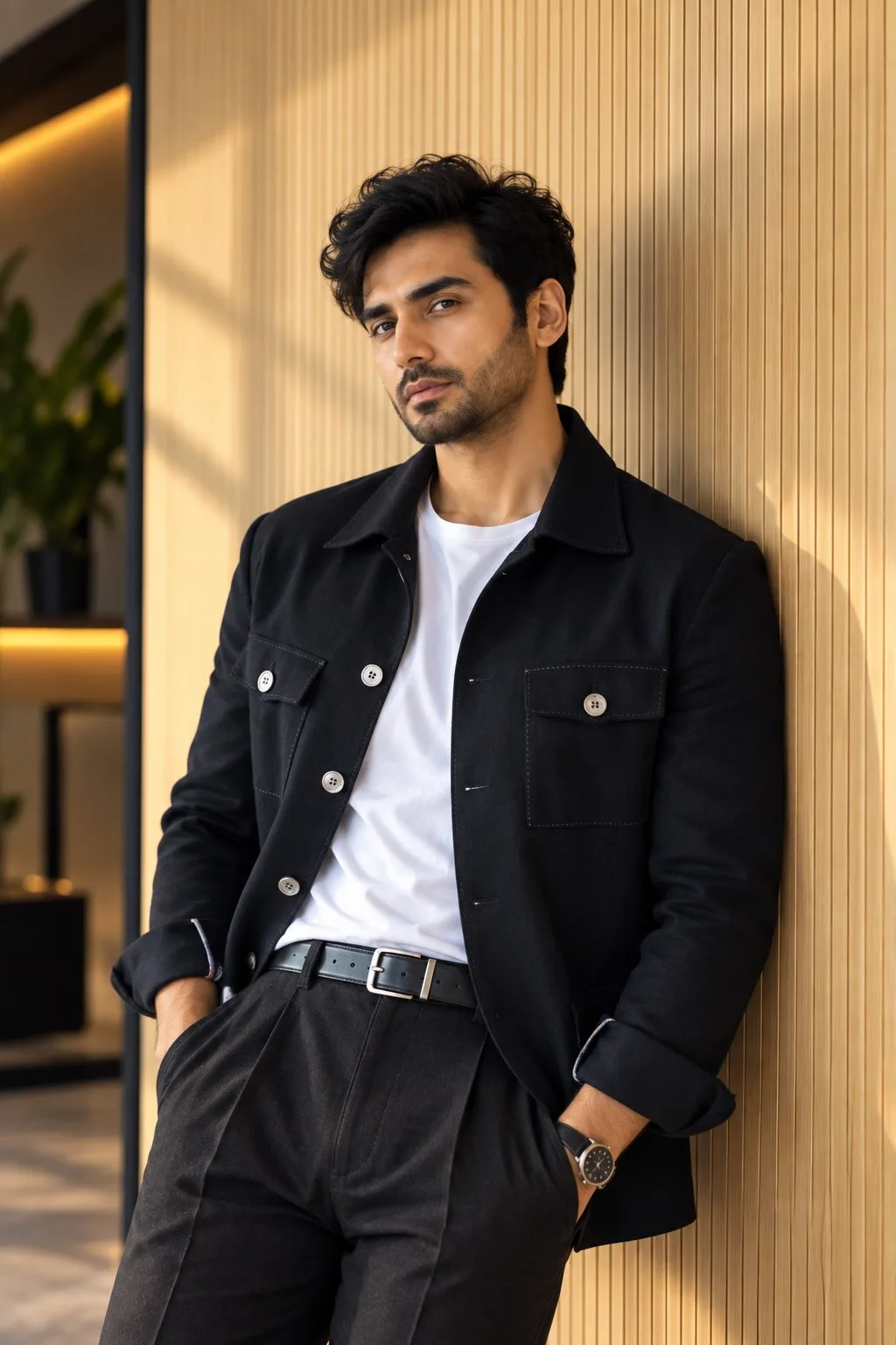 Black Jacket Luxury Editorial Portrait