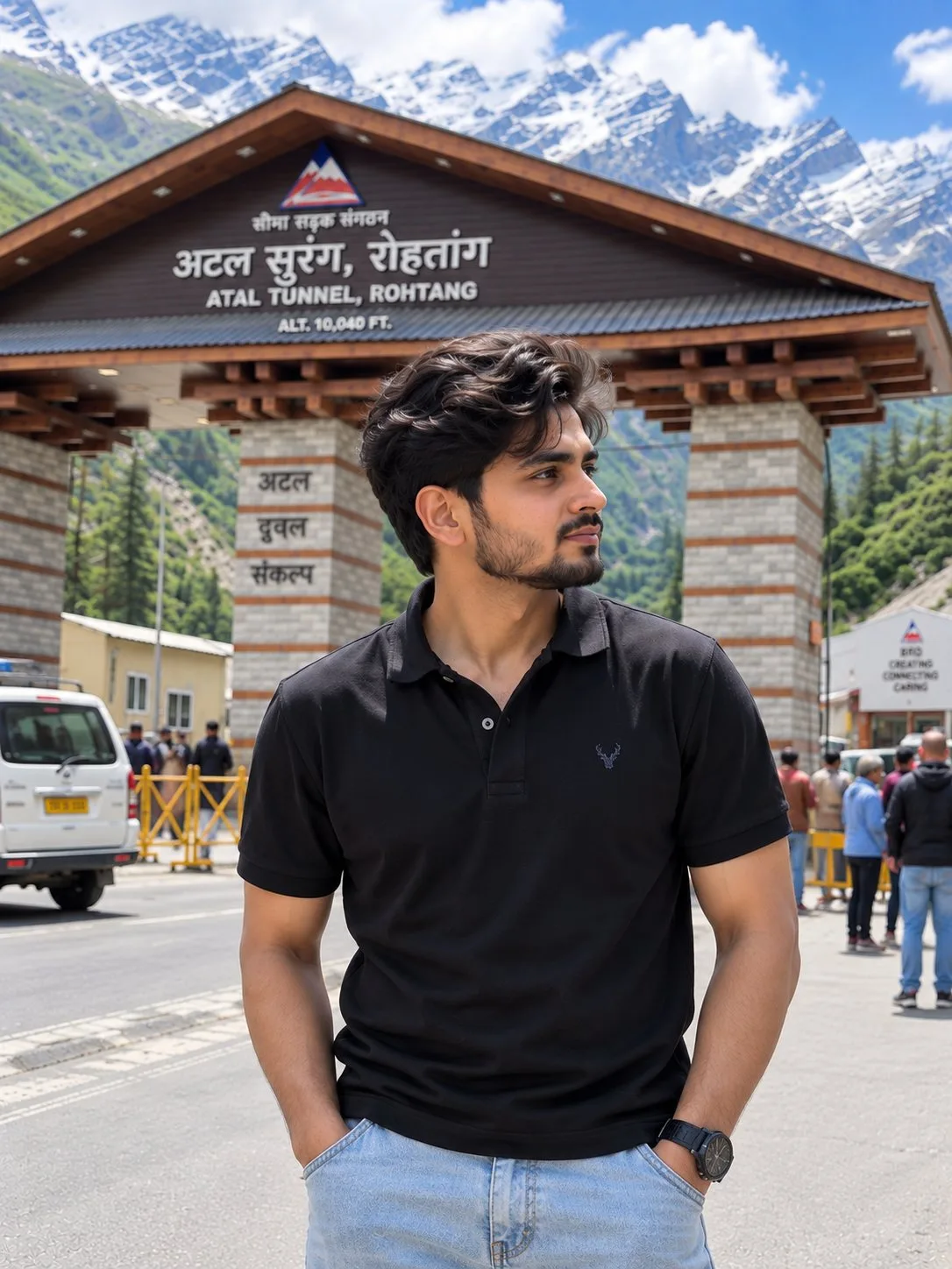 Black Polo Boy at Atal Tunnel