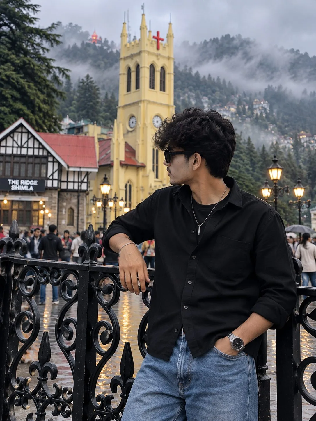 Black Shirt Boy Photo at The Ridge Shimla