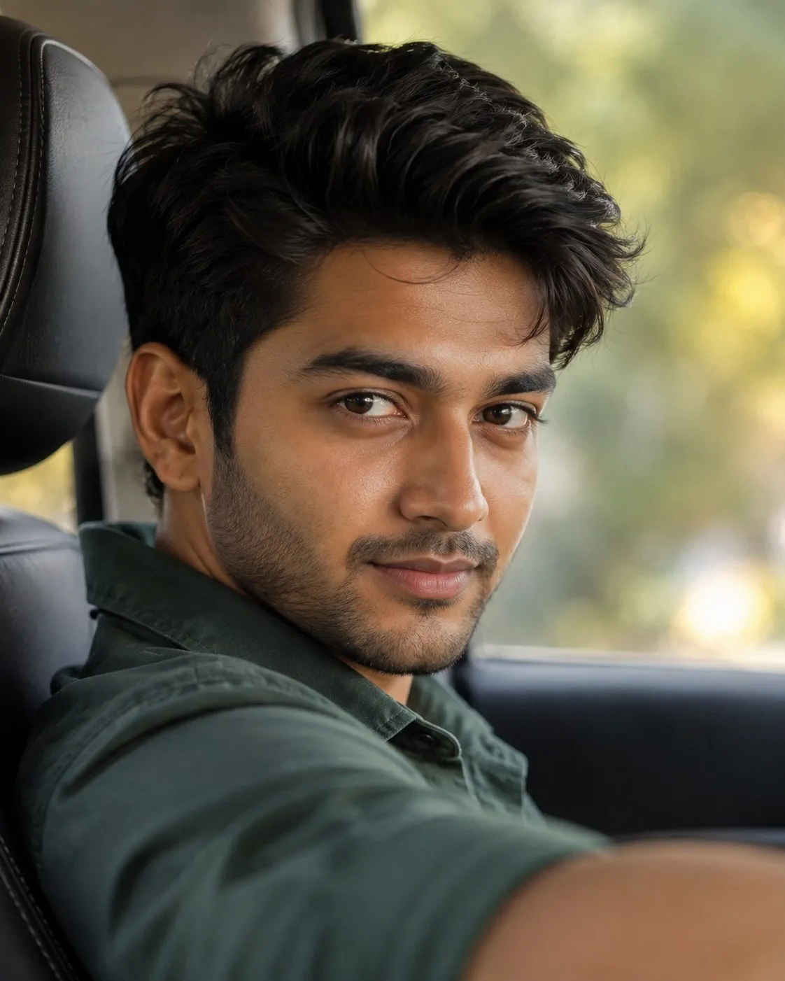 Candid Car Window Portrait for Boys