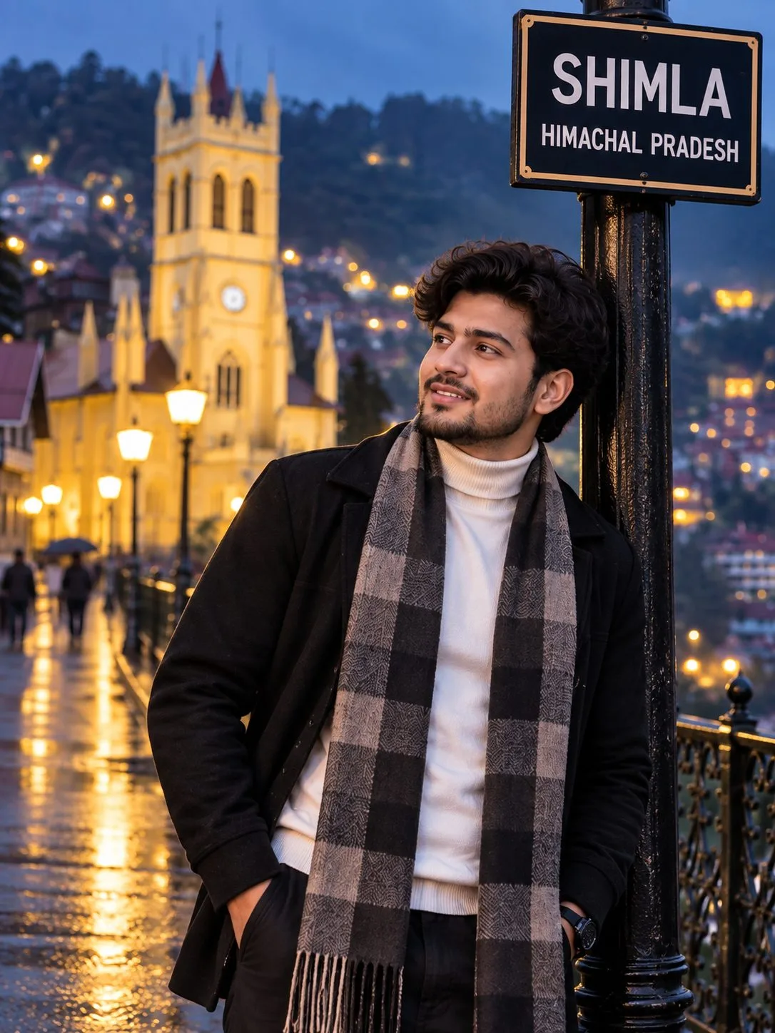 Cinematic Boy Photo at Shimla Ridge