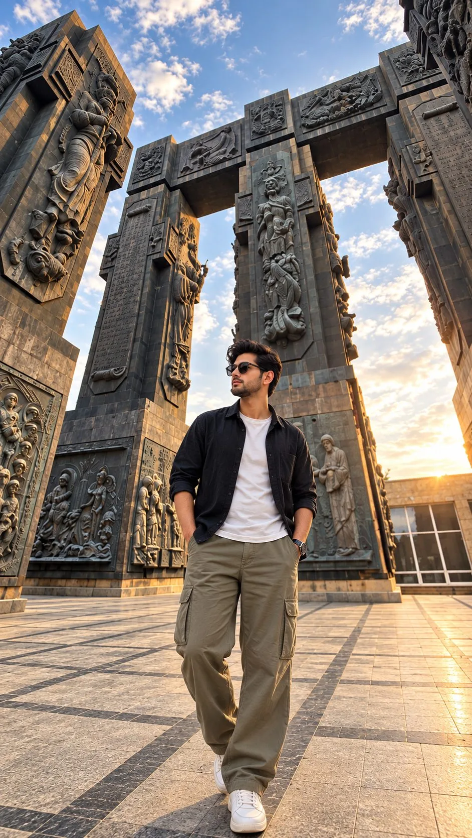 Cinematic Monument Travel Portrait