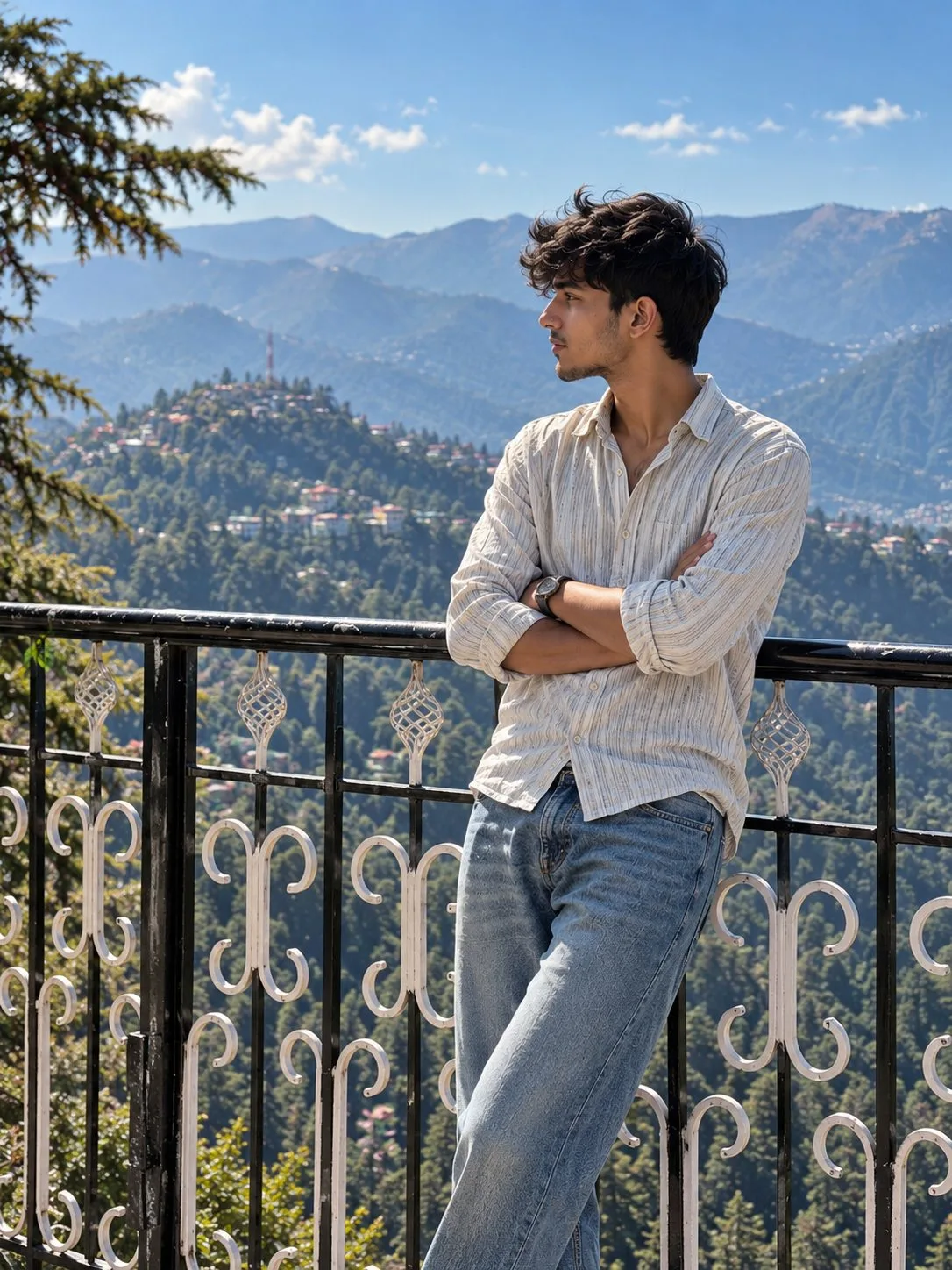 Cinematic Shimla Mountain Viewpoint Portrait