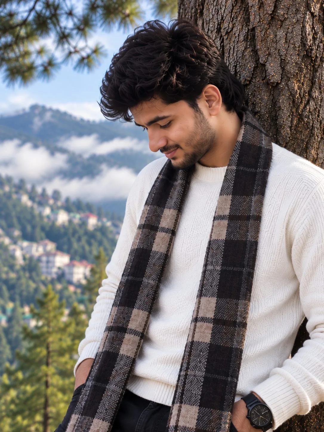 Close-Up Boy Photo in Shimla Pine Forest