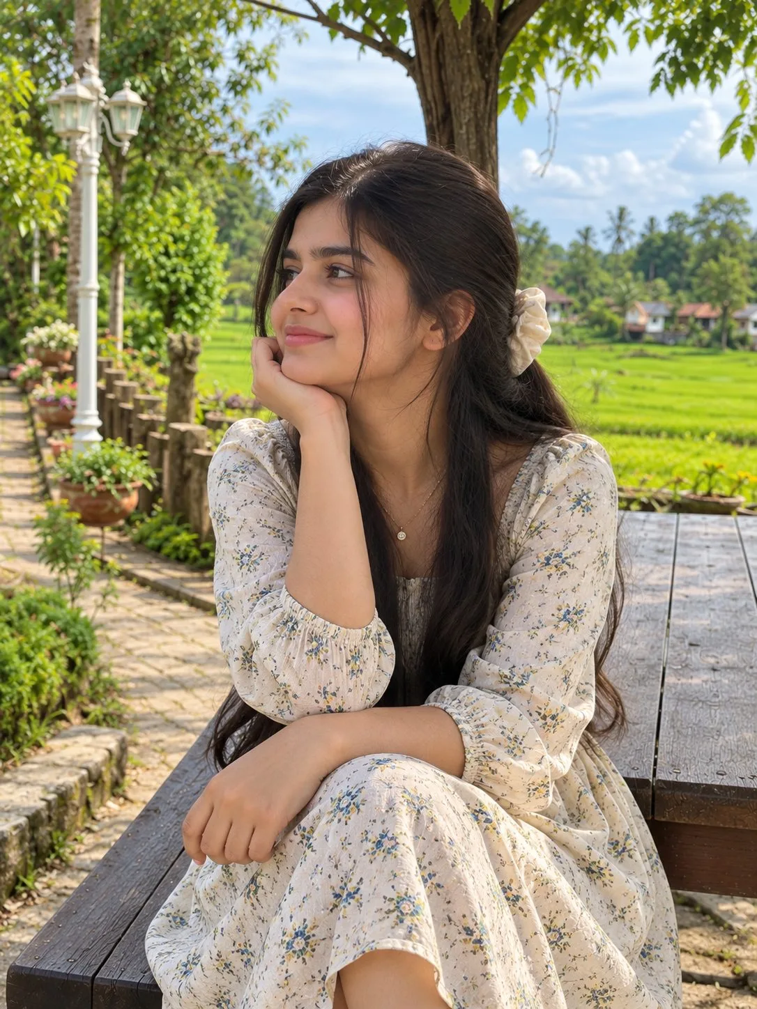 Countryside Floral Dress Portrait for Girls