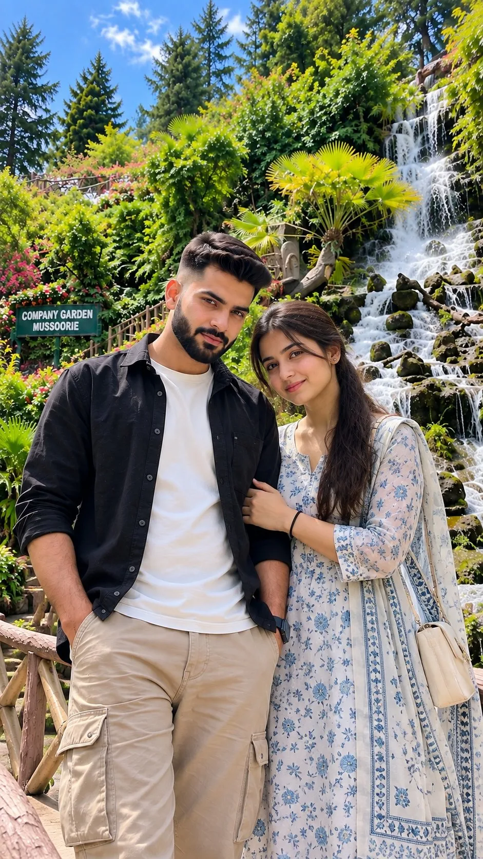 Couple Photo at Company Garden Mussoorie