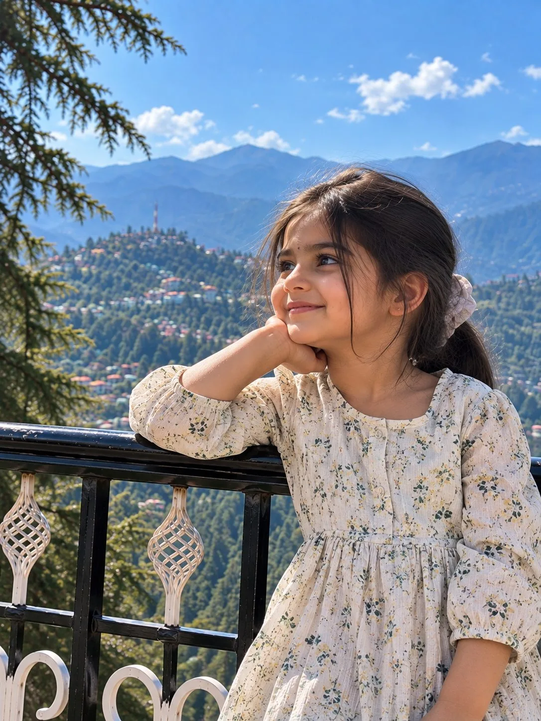 Cute Little Girl Portrait in Shimla Mountains