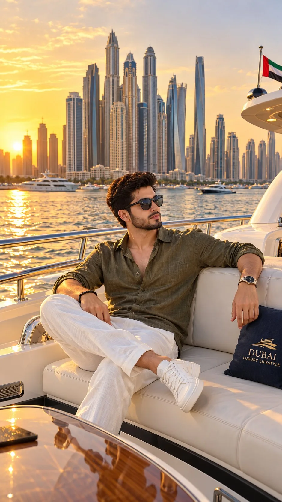 Dubai Golden Hour Yacht Lifestyle