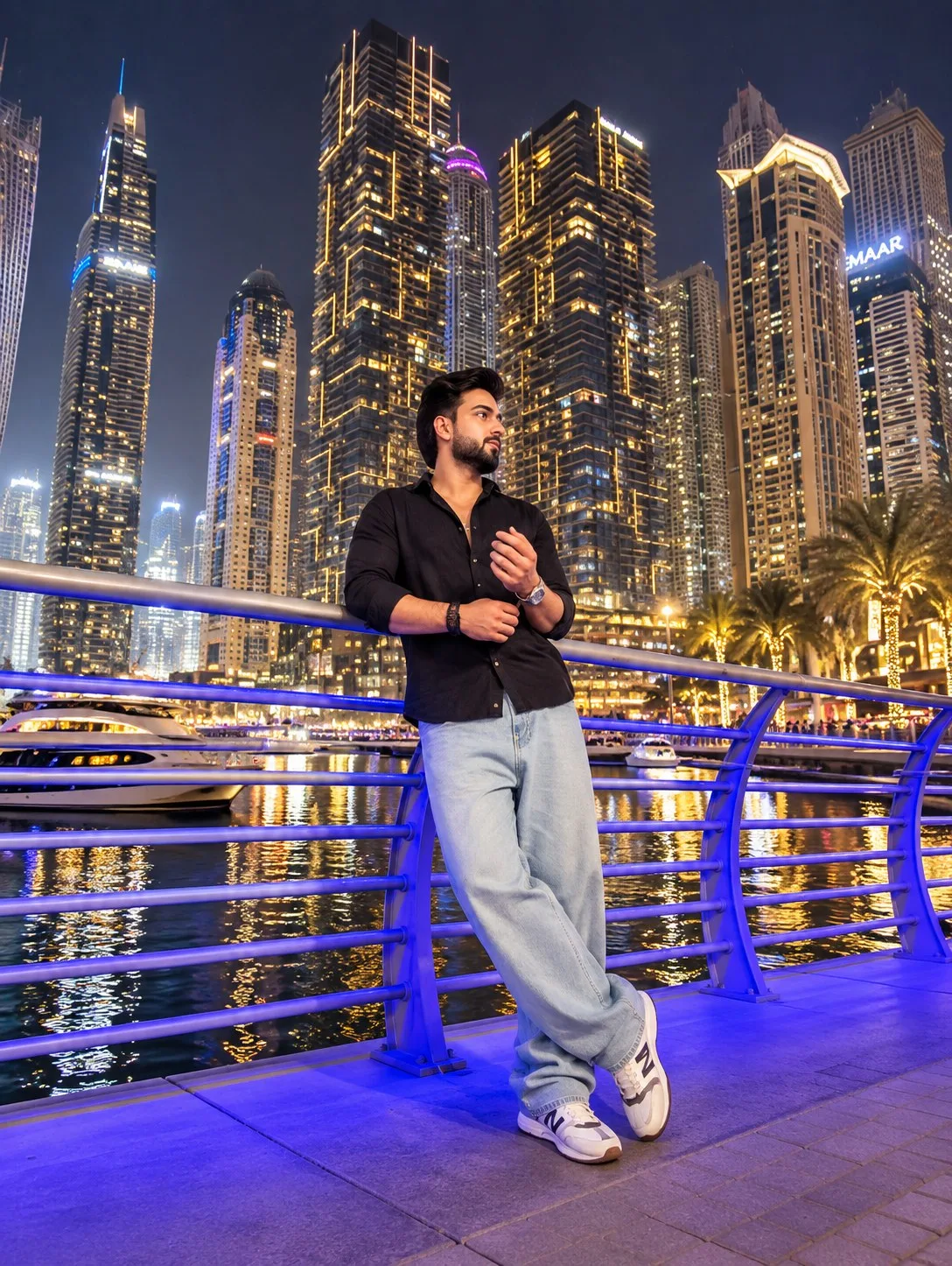 Dubai Marina Night Portrait