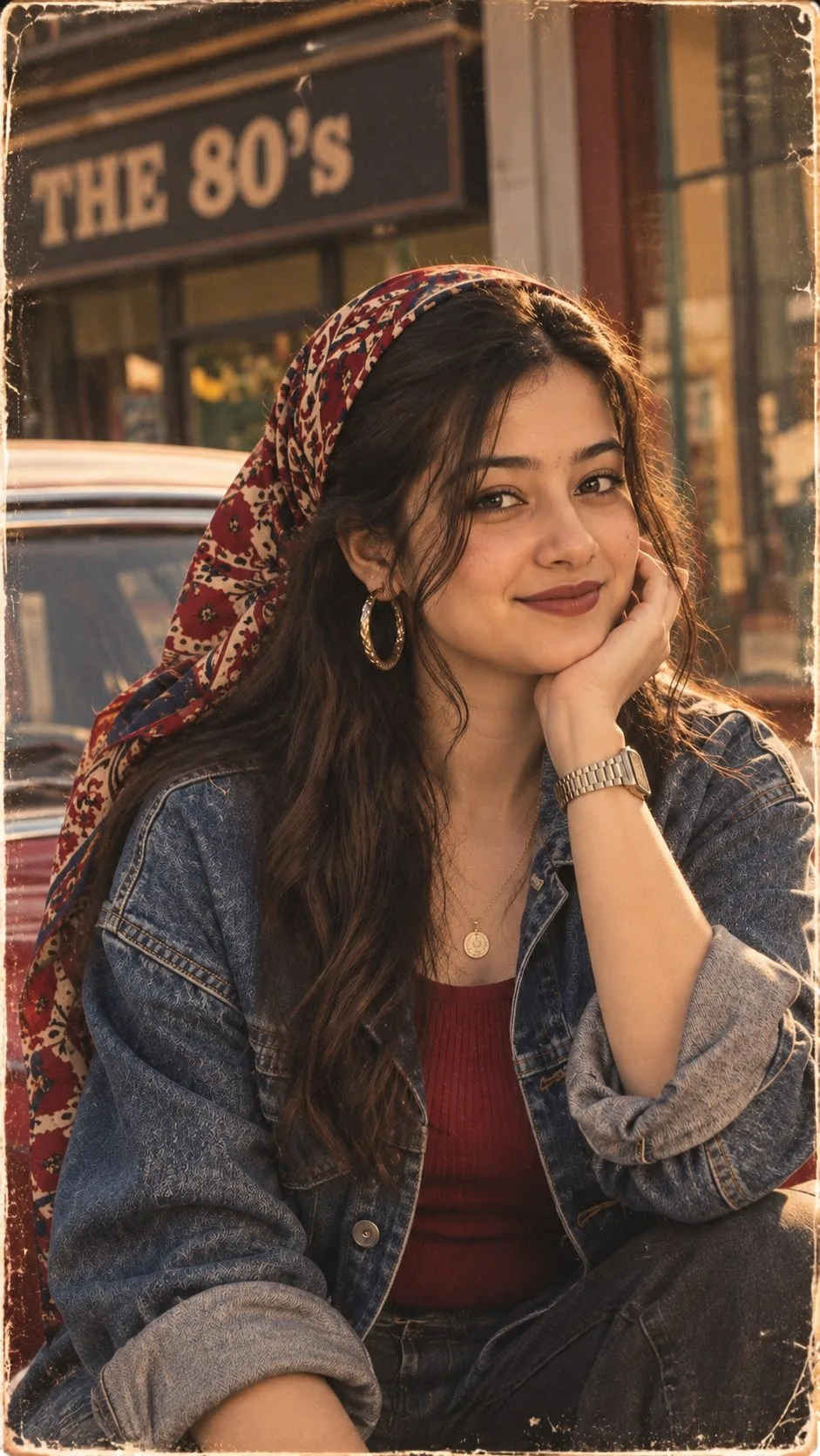 Gen Z 80s Vintage Girl Photo - 80s Trend Prompt for Girls