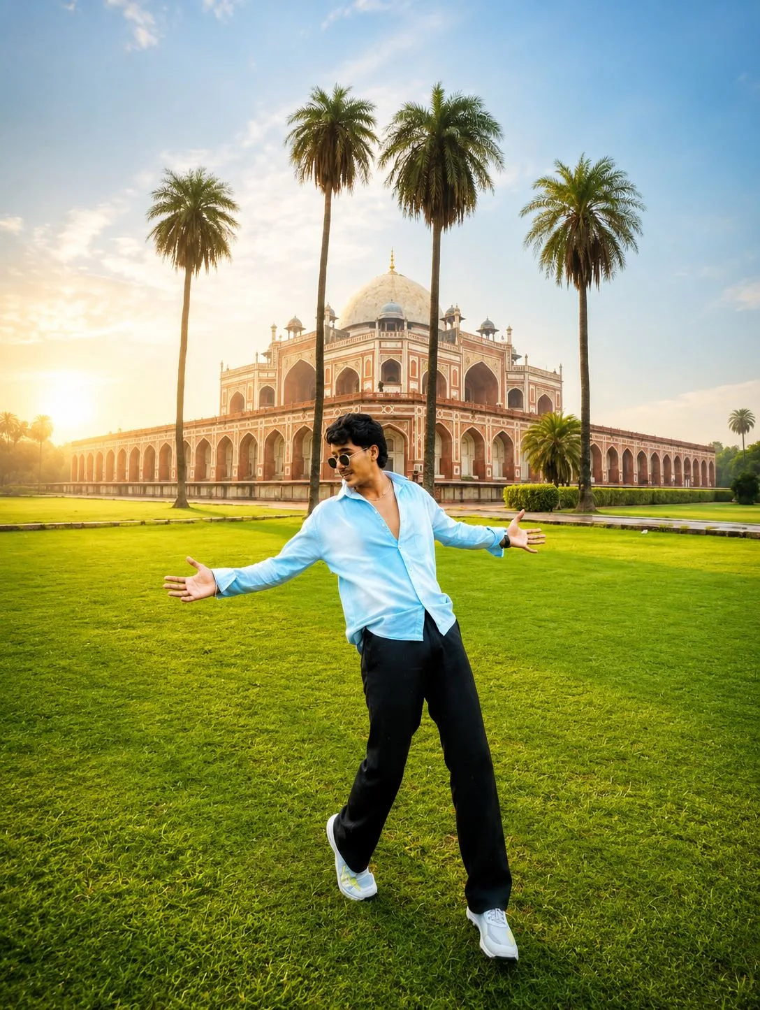Glowing Indian Travel Photo at Historic Monument