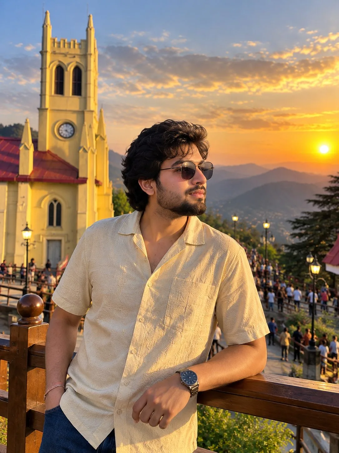 Golden Hour Boy Photo in Shimla