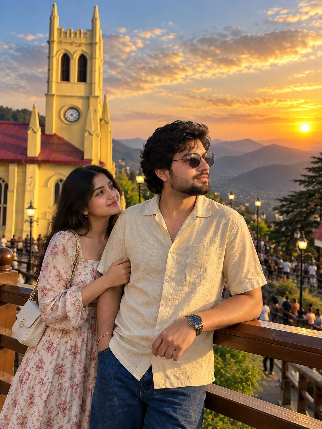 Golden Hour Couple Photo in Shimla