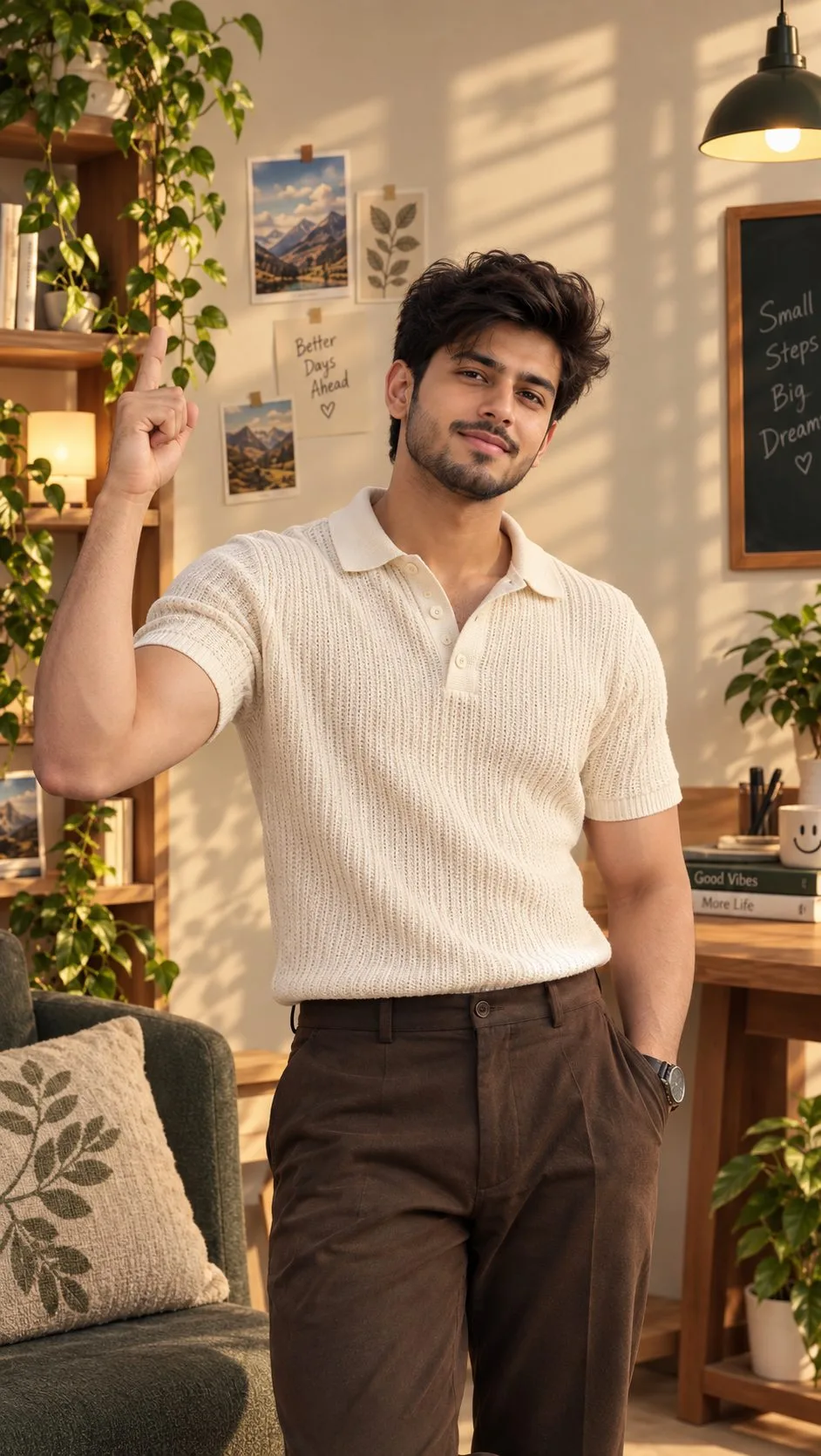 Golden Hour Cozy Lifestyle Portrait
