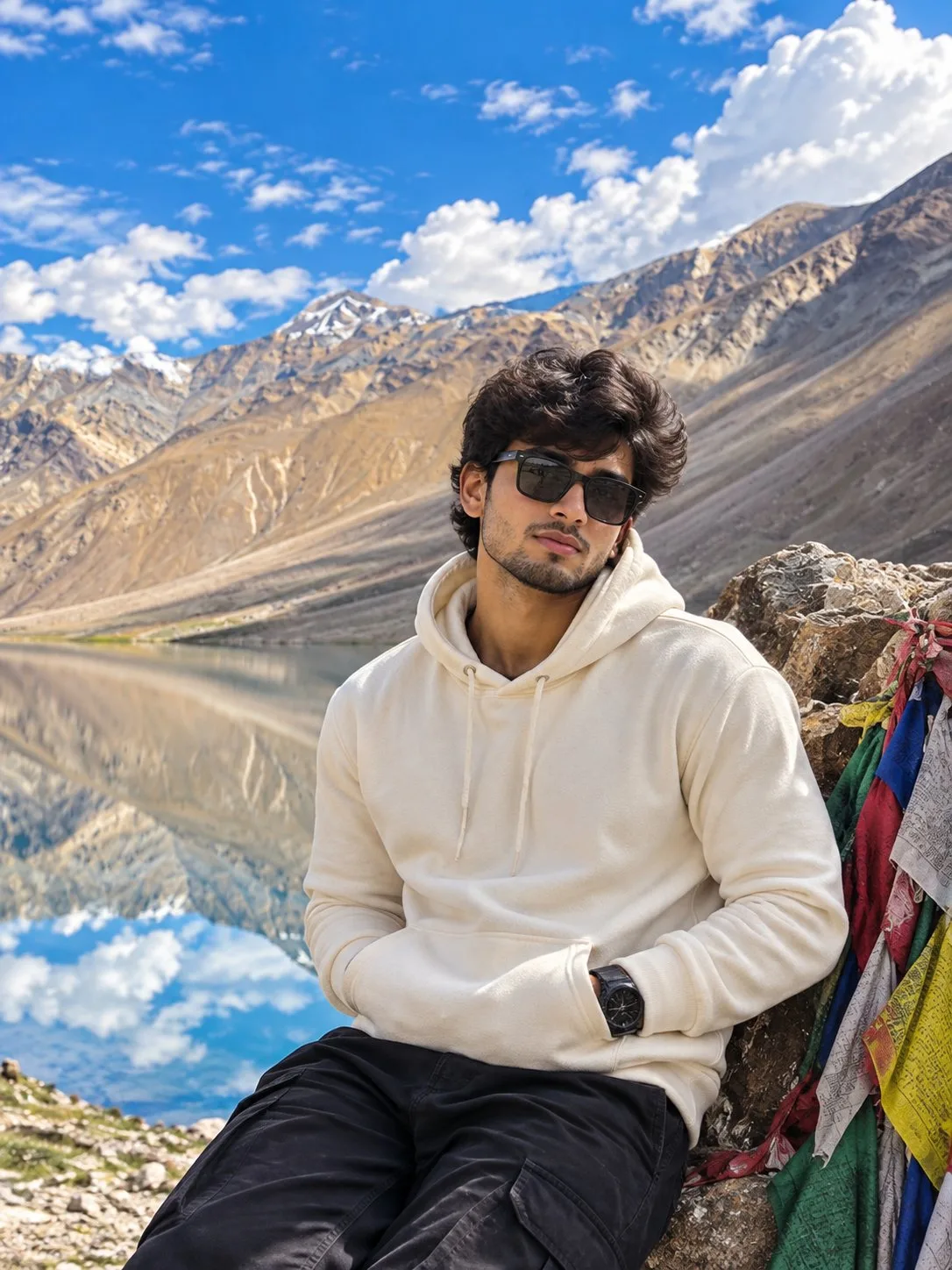 Himalayan Lake Boy Close-Up Photo