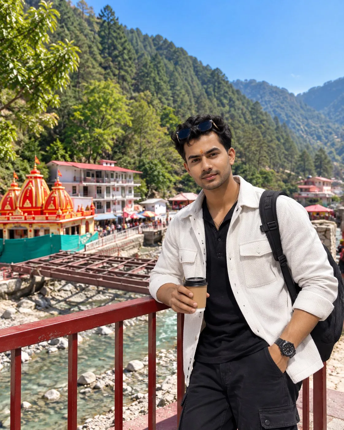 Himalayan Temple Travel Look in Uttarakhand