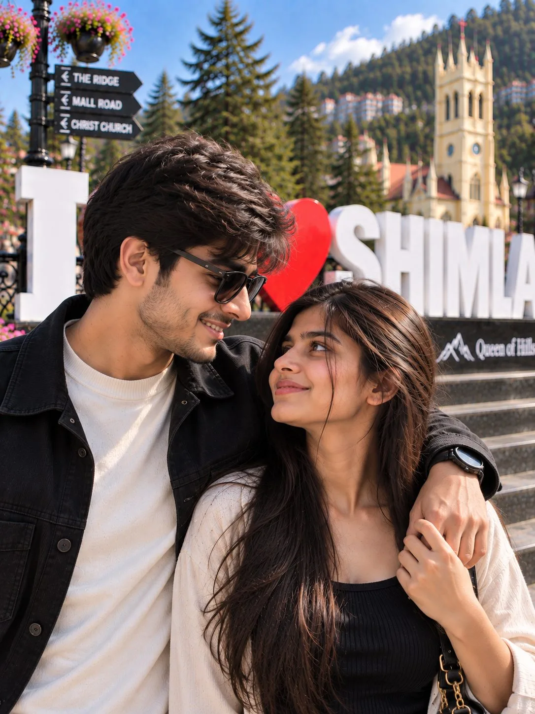 I Love Shimla Couple Close-Up Photo