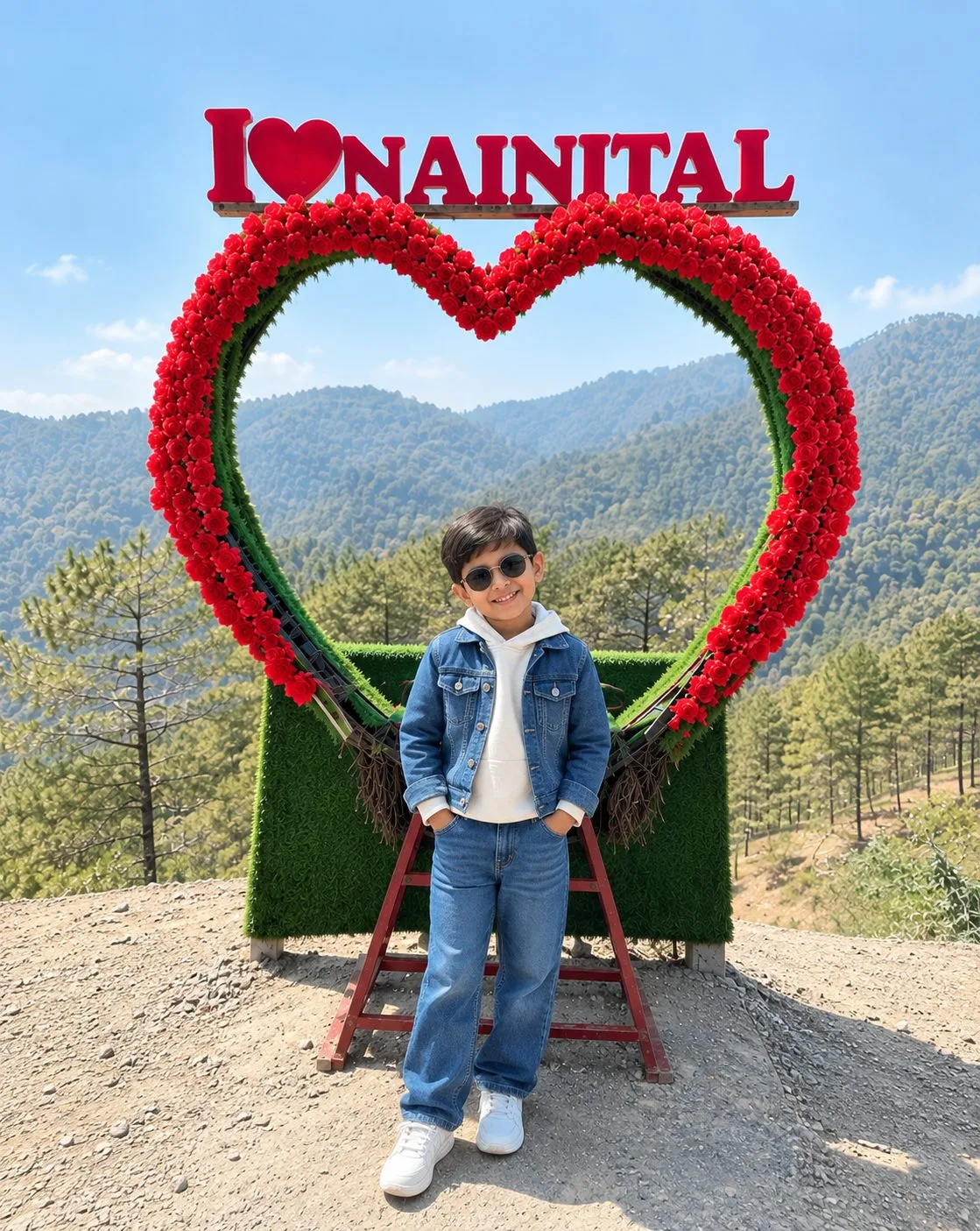 Little Boy at the Nainital Heart Frame