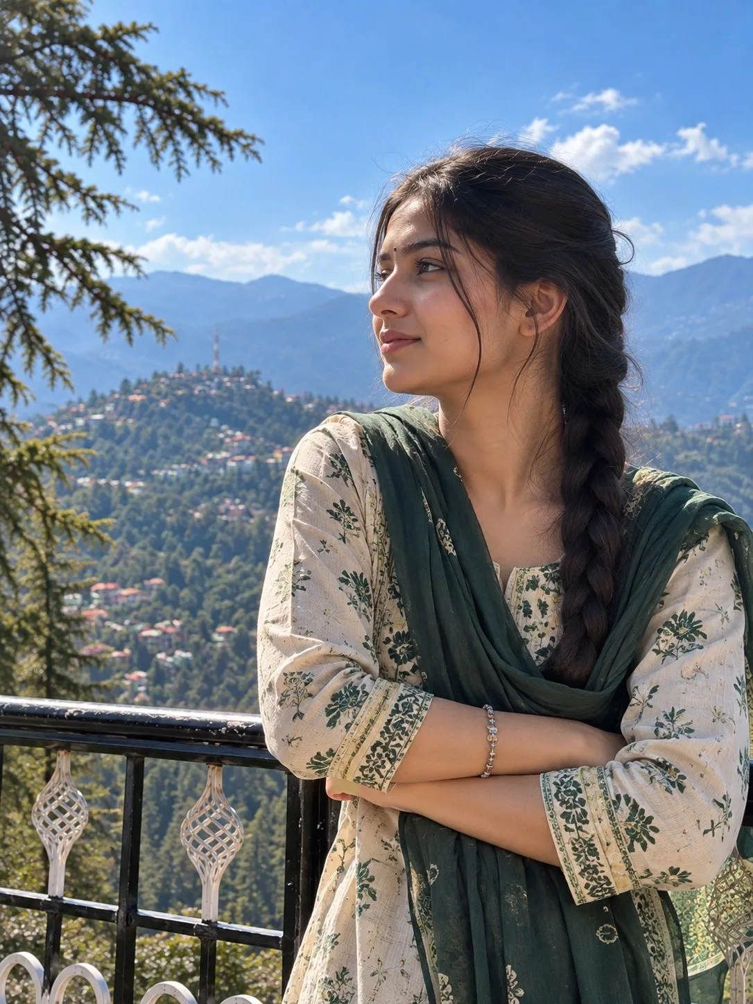 Local Village Girl Portrait in Shimla Mountains