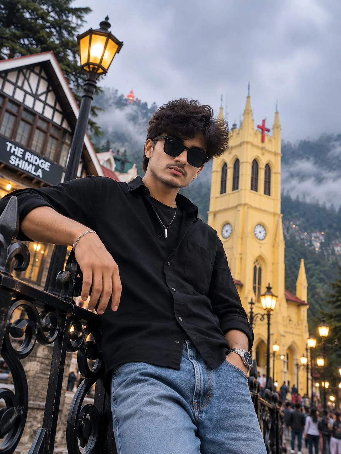 Low Angle Boy Photo at The Ridge Shimla