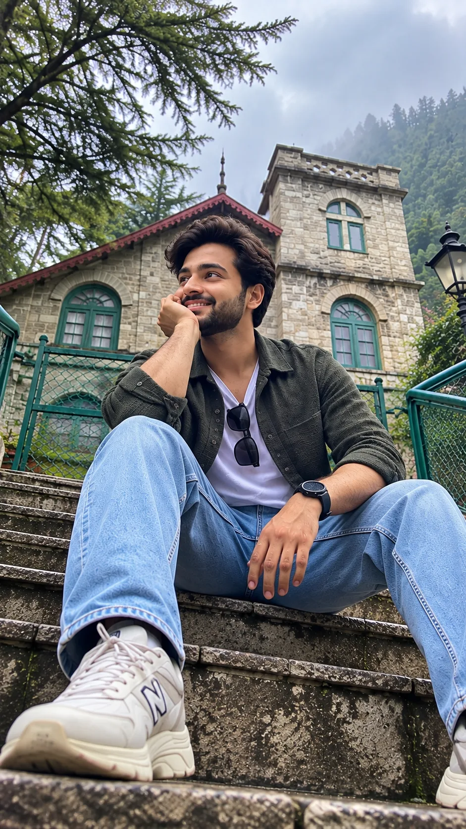 Low Angle Boy Photo in Mussoorie