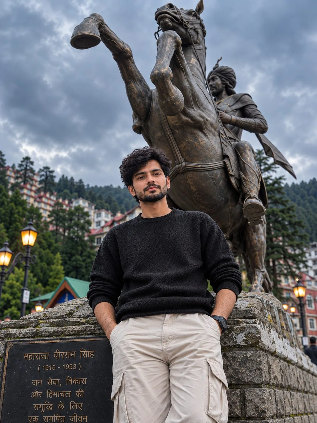 Low Angle Shimla Statue Boy Photo