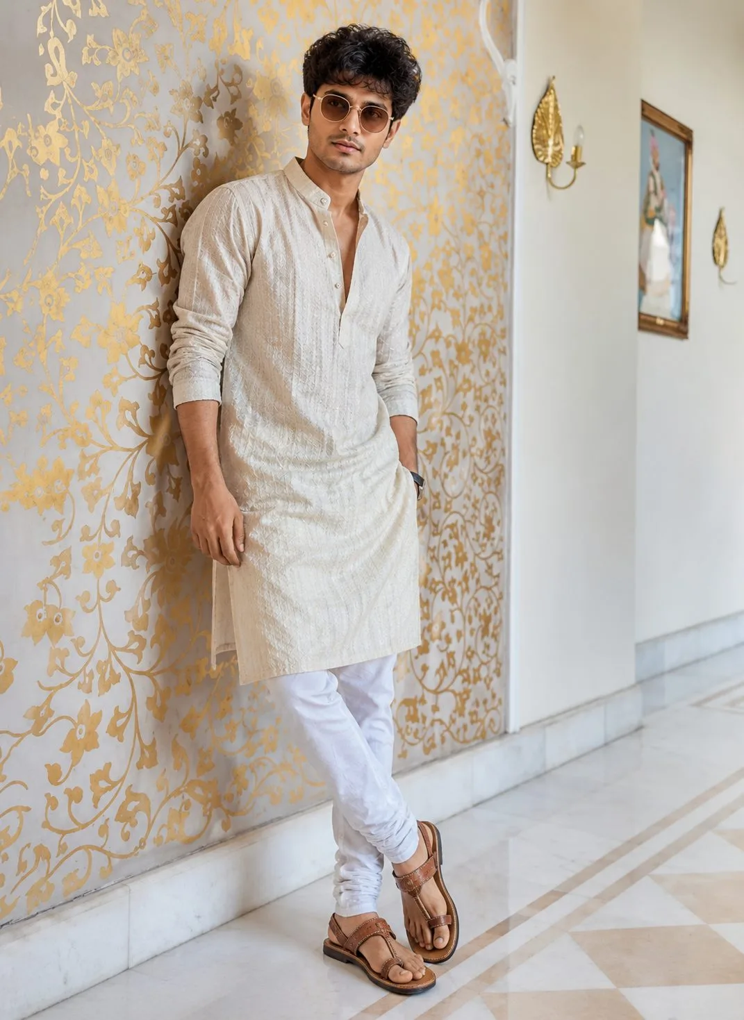 Luxury Indian Kurta Indoor Portrait
