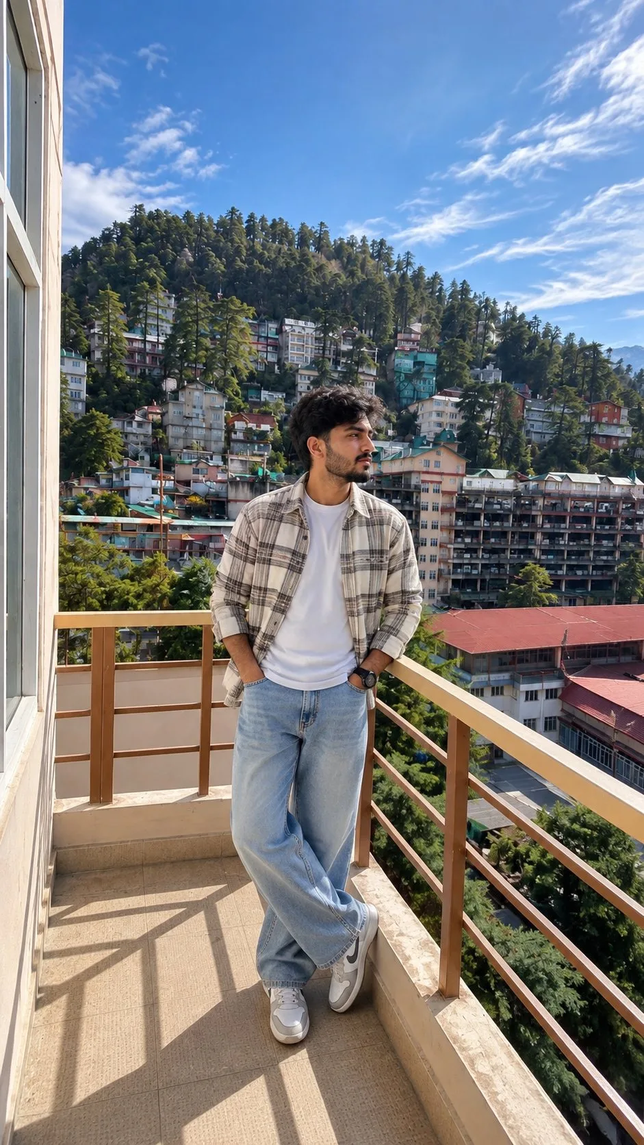 Manali Balcony View Boy Photo