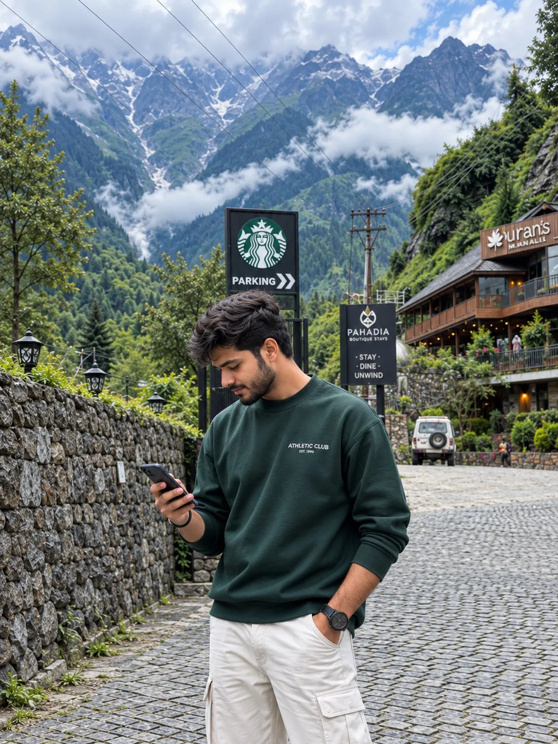 Manali Mountain Road Boy Close-Up