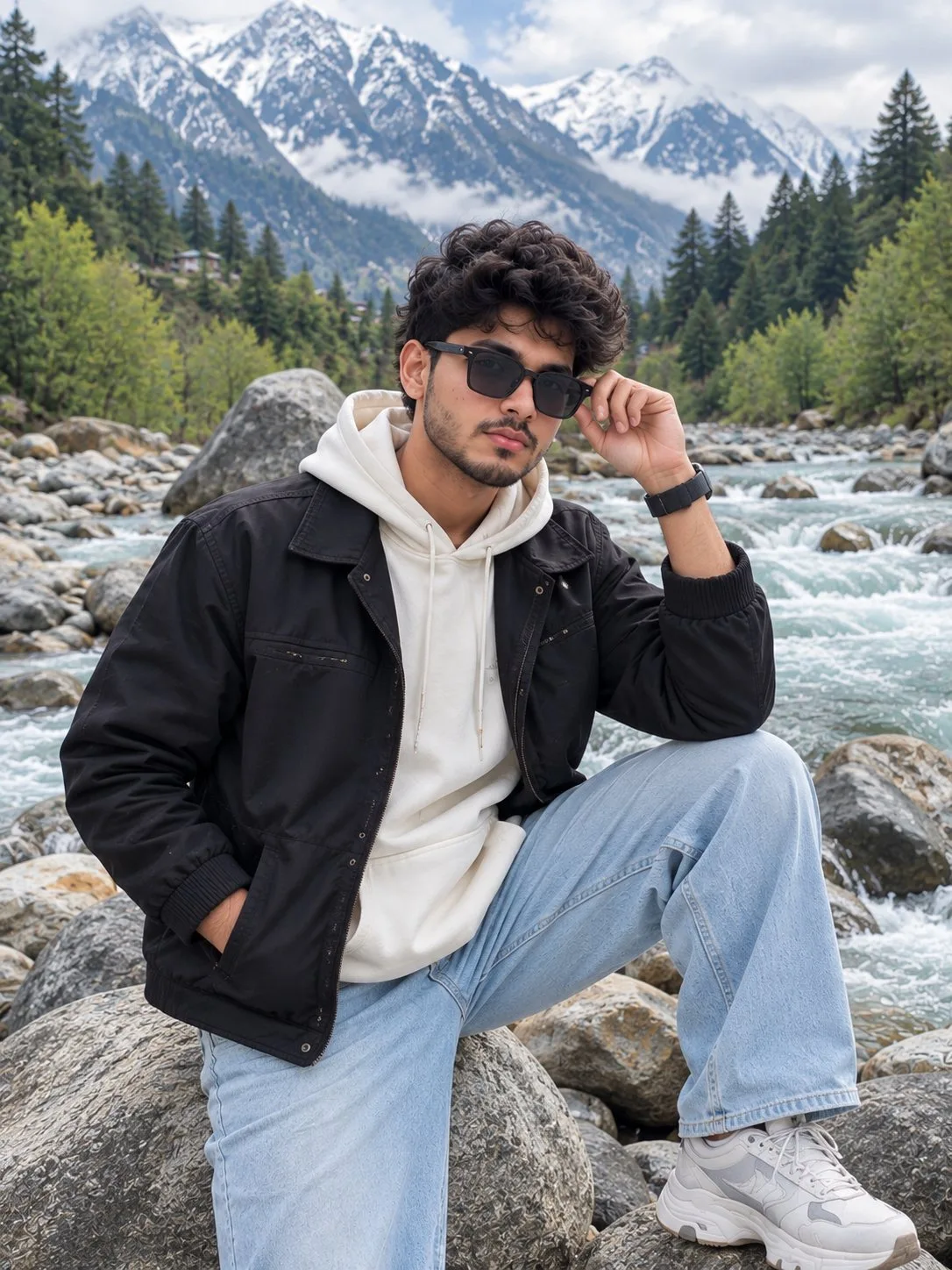 Manali River Boy Close-Up Photo