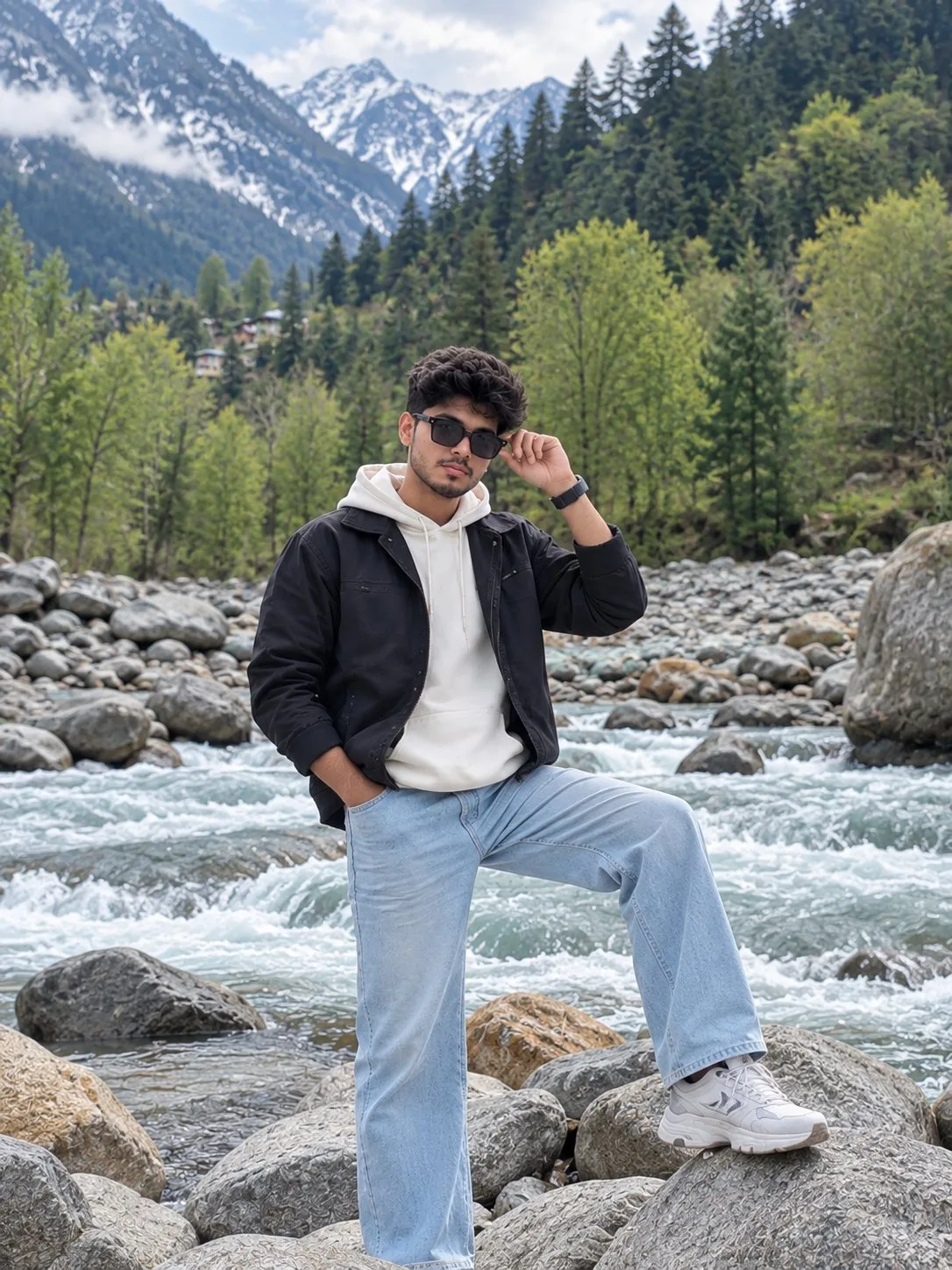 Manali Riverside Boy Photo