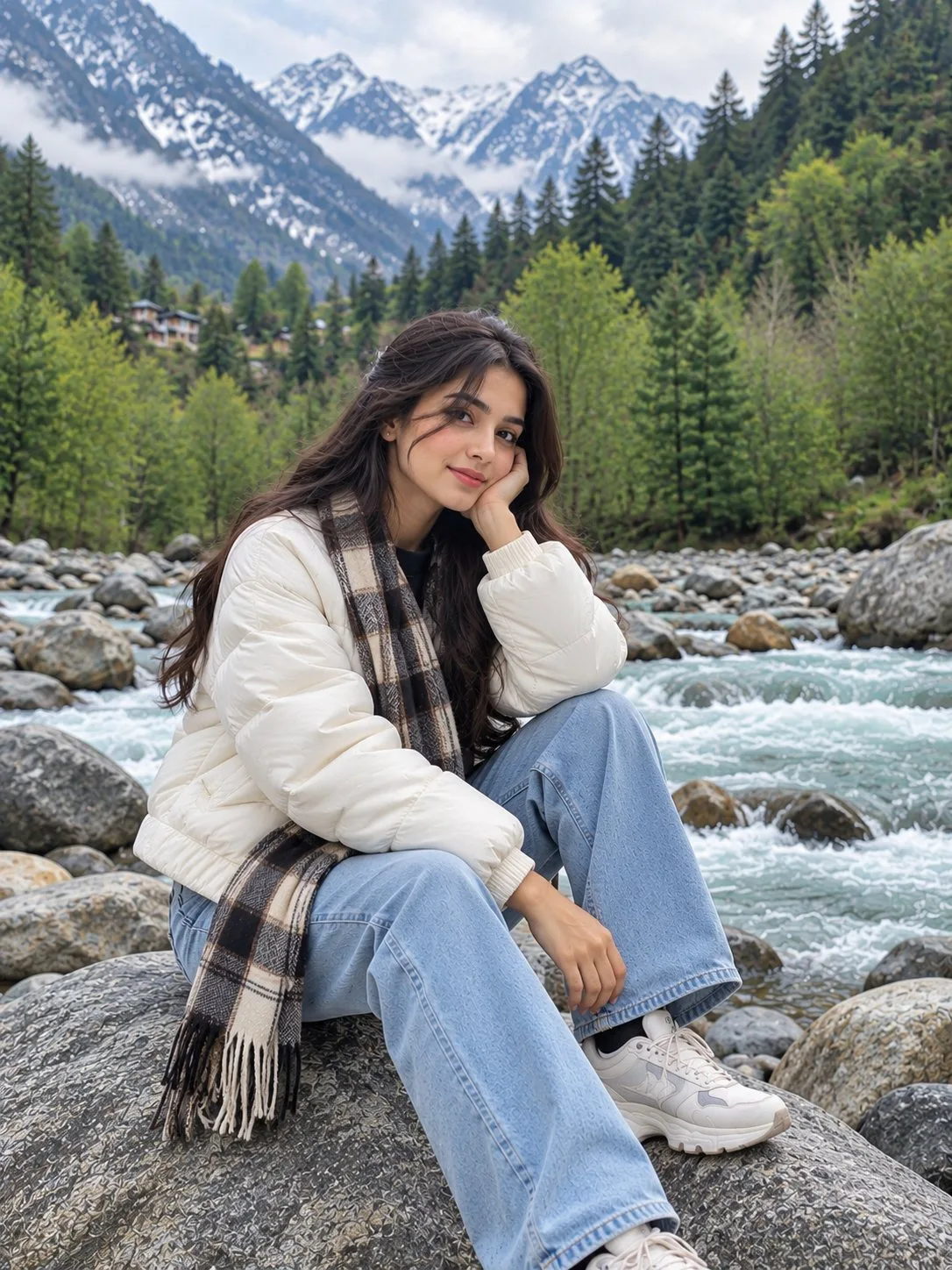 Manali Riverside Girl Photo