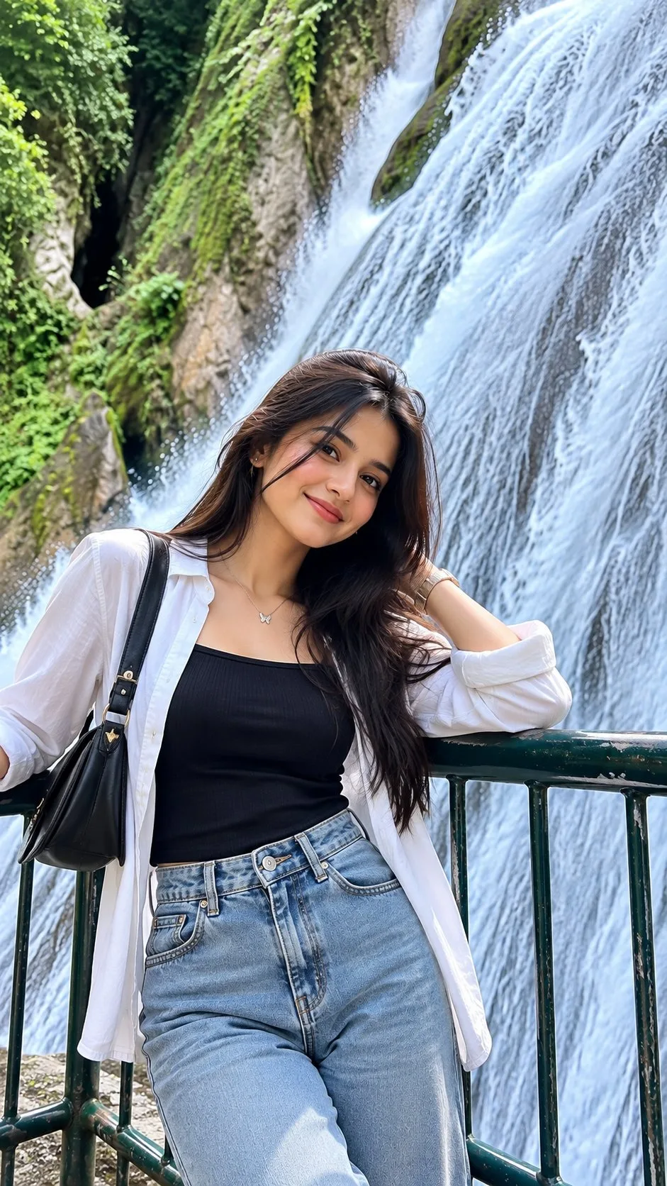Modern Girl Photo at Kempty Falls Mussoorie