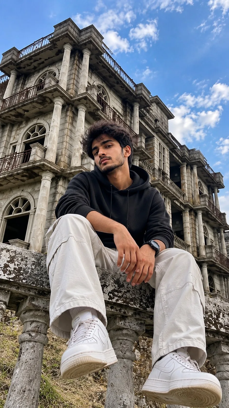 Mussoorie Abandoned Mansion Low Angle Photo