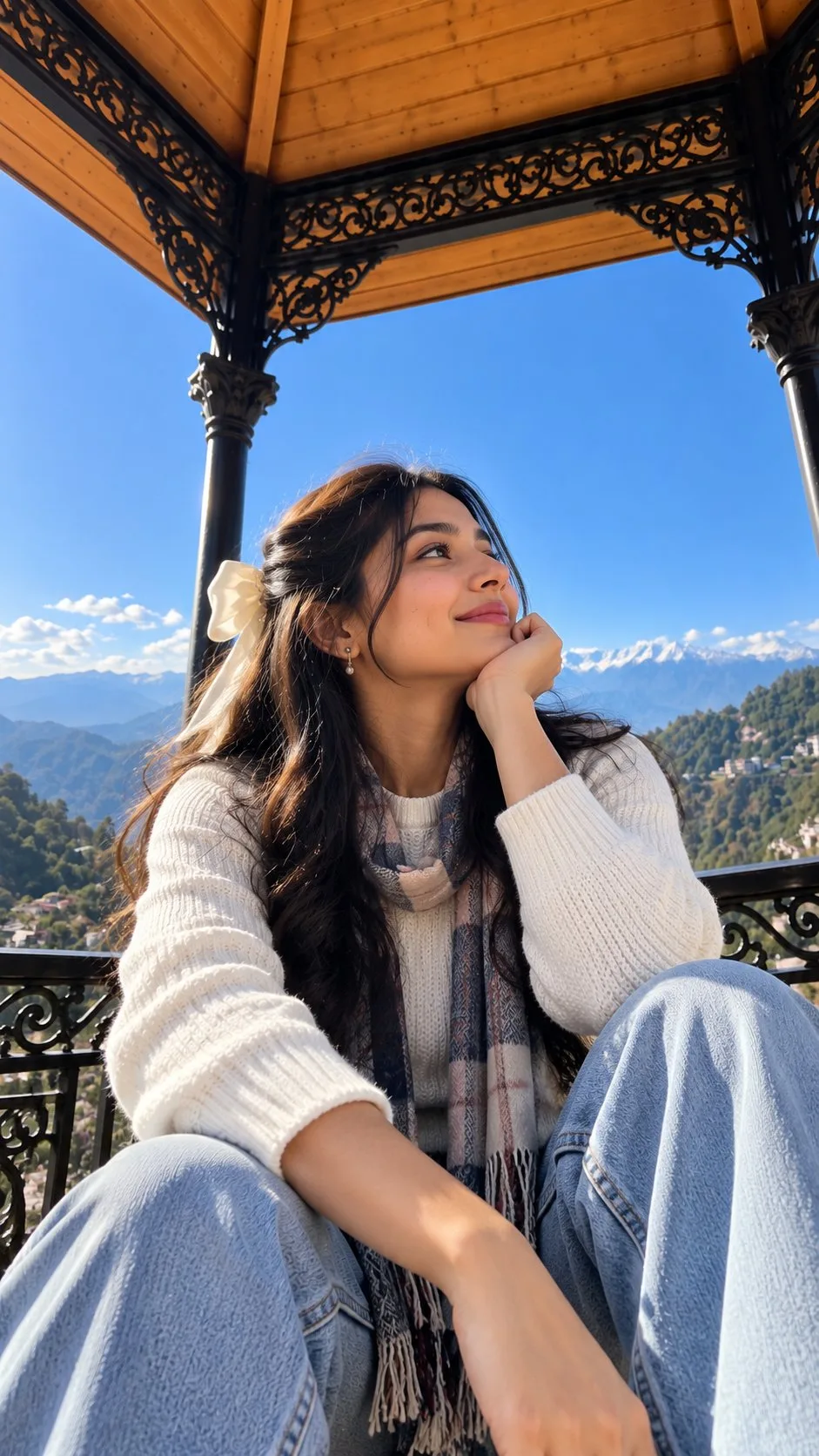 Mussoorie Girl Low Angle Close-Up Photo