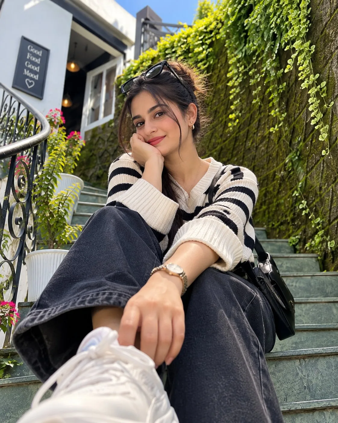Mussoorie Stairs Girl Low Angle Photo
