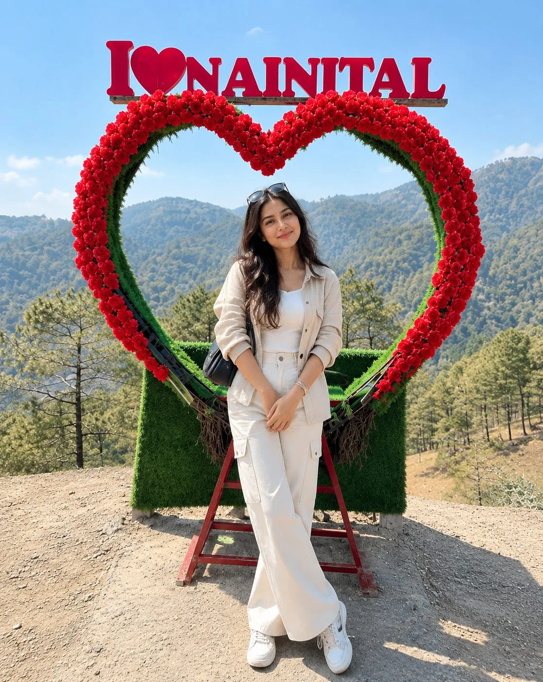 Nainital Floral Heart Mountain Portrait
