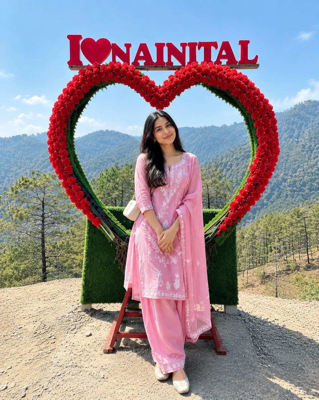 Nainital Floral Heart Salwar Suit Portrait