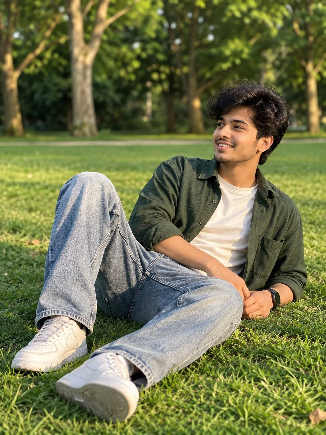 Relaxing Park Portrait for Boys