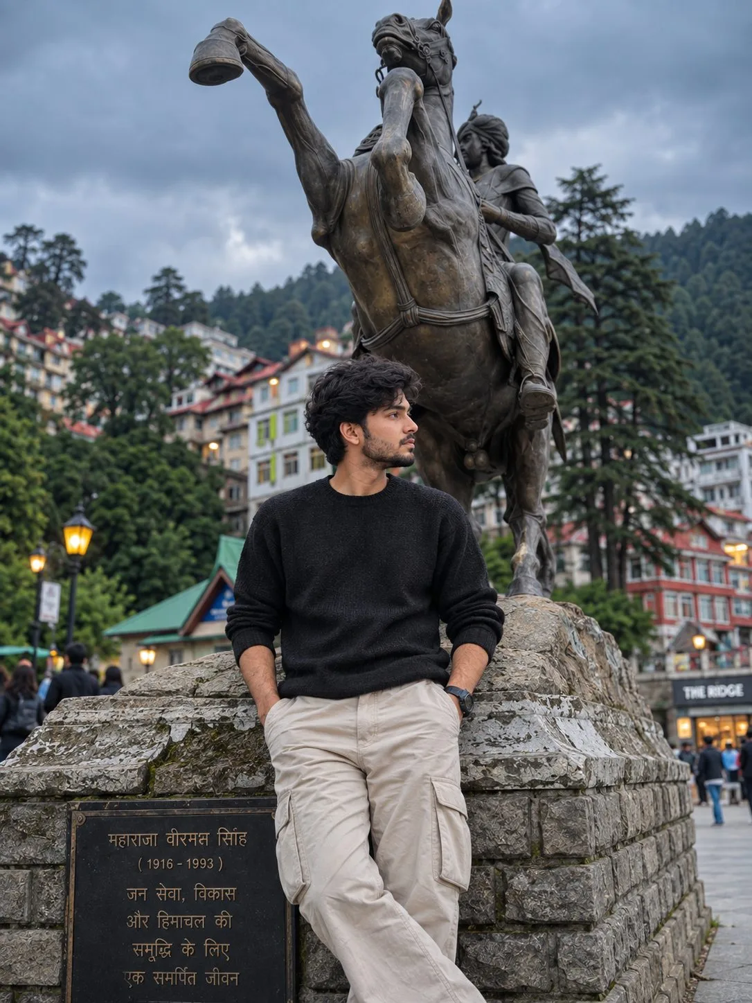 Shimla Ridge Statue Boy Photo